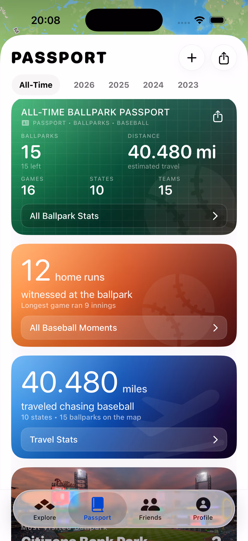 Ballpark Passport season Control Room
