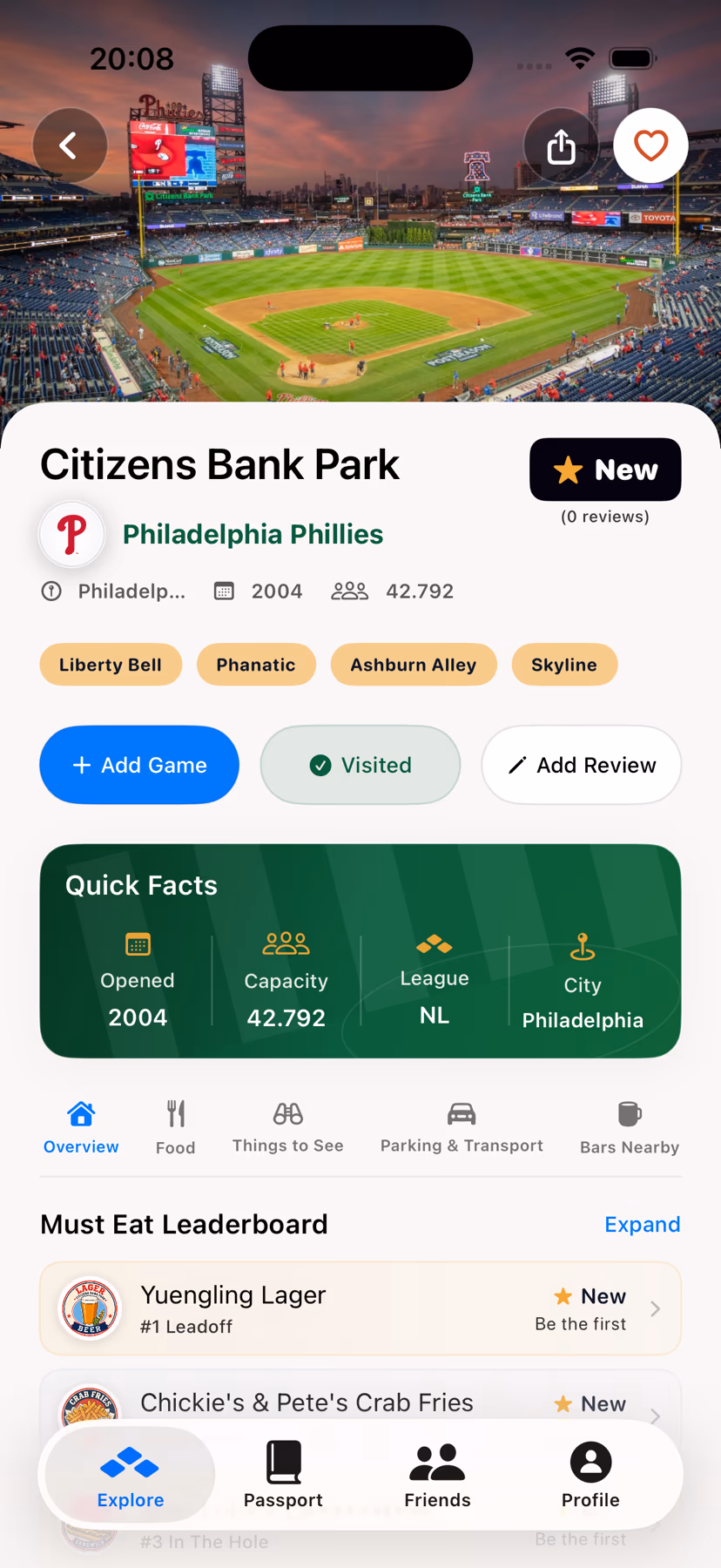 Know the park in Ballpark Passport